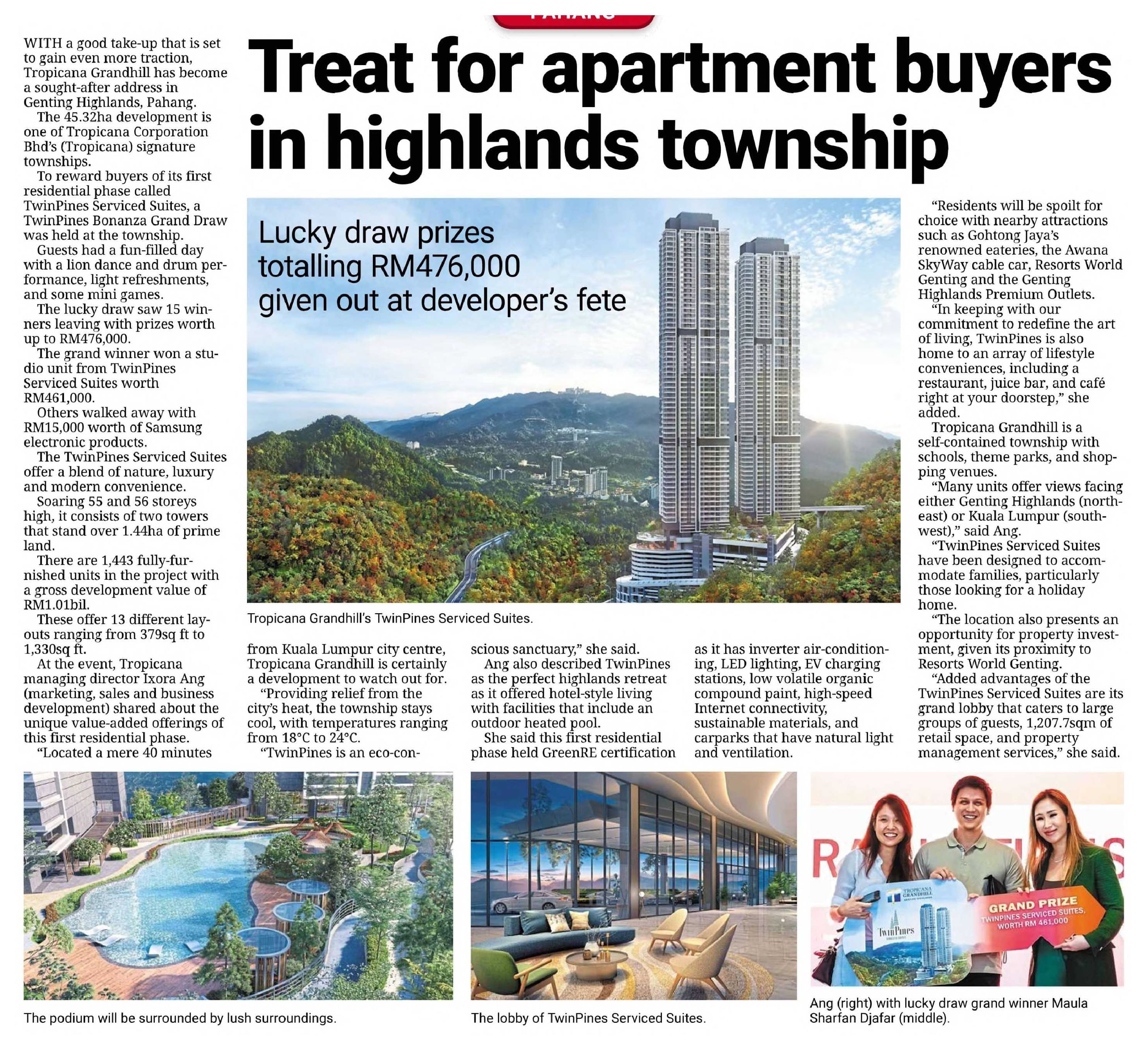 2025-03-12 The Star - Treat for apartment buyers in highlands township