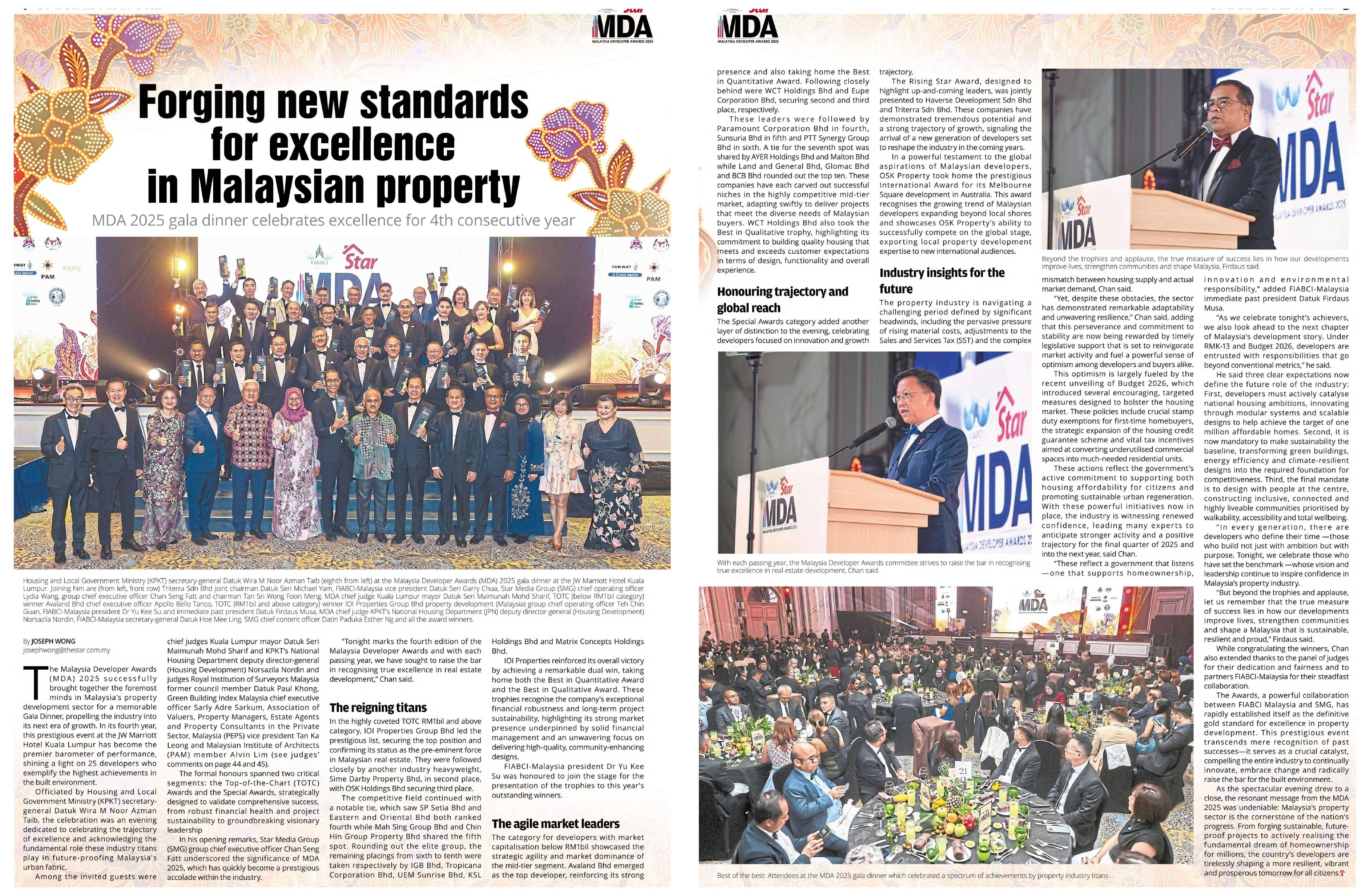 2025-10-30 The Star - Forging new standards for excellence in Malaysian property
